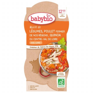 Lot 6x Bol légumes, poulet et quinoa BIO - 2x200g - Pack 400g