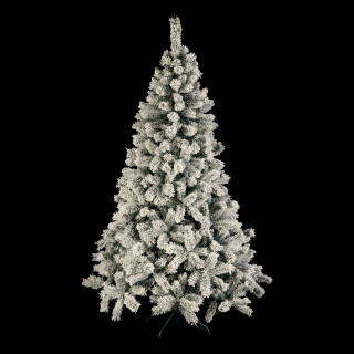 Sapin de Noël artificiel effet enneigé WINDY PEAK - H. 150 cm - Blanc