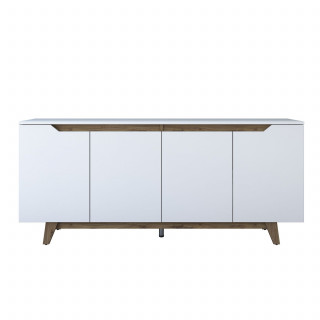 Buffet 4 portes en bois LUCAS - Blanc