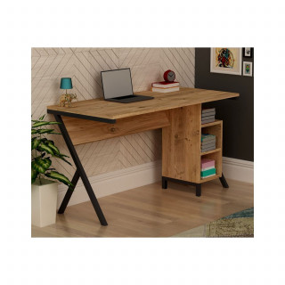 Bureau en bois et métal ARTHUR - Marron et noir