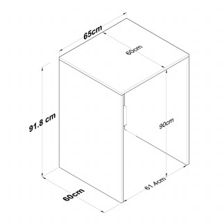 Meuble de rangement pour machine à laver - Marron et blanc