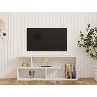 Meuble TV design en bois RAPHAEL - Blanc