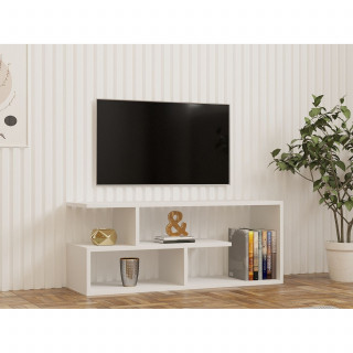 Meuble TV design en bois RAPHAEL - Blanc