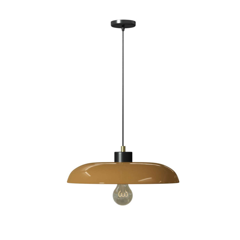 Suspension en verre SYDNEY - Diam 35 cm - Marron