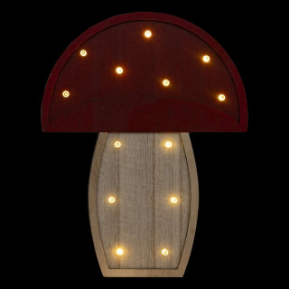 Lampe à suspendre CHAMPIGNON - H. 23 cm - Rouge et beige