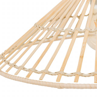 Suspension cône en bambou naturel - Diam 36 cm - Beige