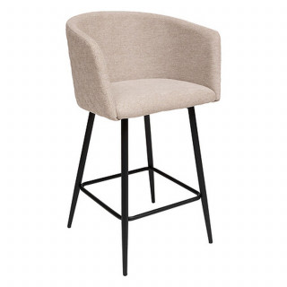 Lot de 2 fauteuils de bar en velours MARLO - Beige