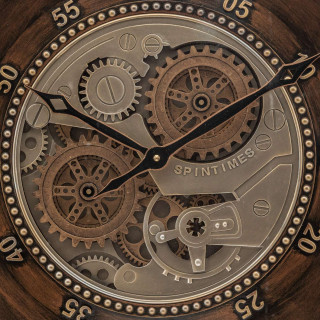 Horloge avec mécanisme en métal - Diam 59 cm - Marron