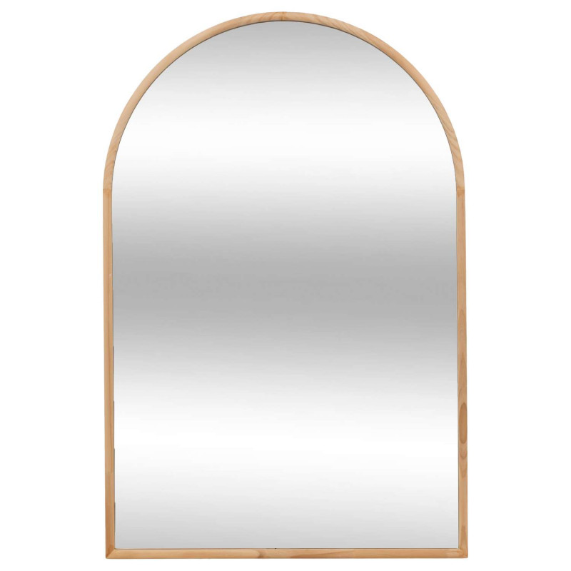 Miroir arche en bois - 60 x 90 cm - Beige