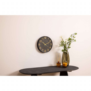 Horloge chiffres 3D - Diam 30 cm - Noir