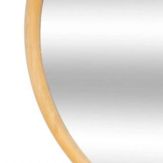 Miroir rond en bois - Diam 55 cm - Marron