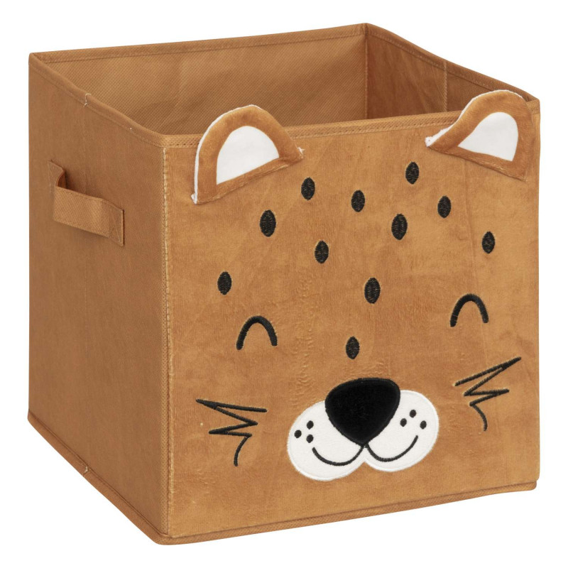 Boîte de rangement enfant design velours DOUCEUR - L. 29 x l. 29 cm