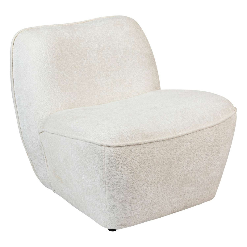 Chauffeuse en tissu chenille MINARI - Blanc