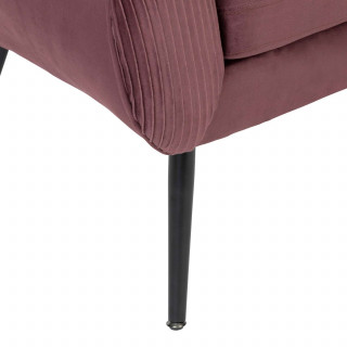 Fauteuil en velours SOLARO - Prune