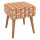 Tabouret d'appoint en tissu jacquard CHIARA - Orange