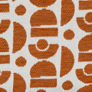 Tabouret d'appoint en tissu jacquard CHIARA - Orange