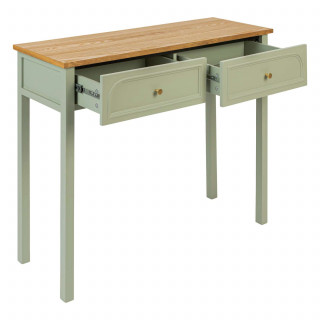 Console 2 tiroirs en bois MOHEA - Vert