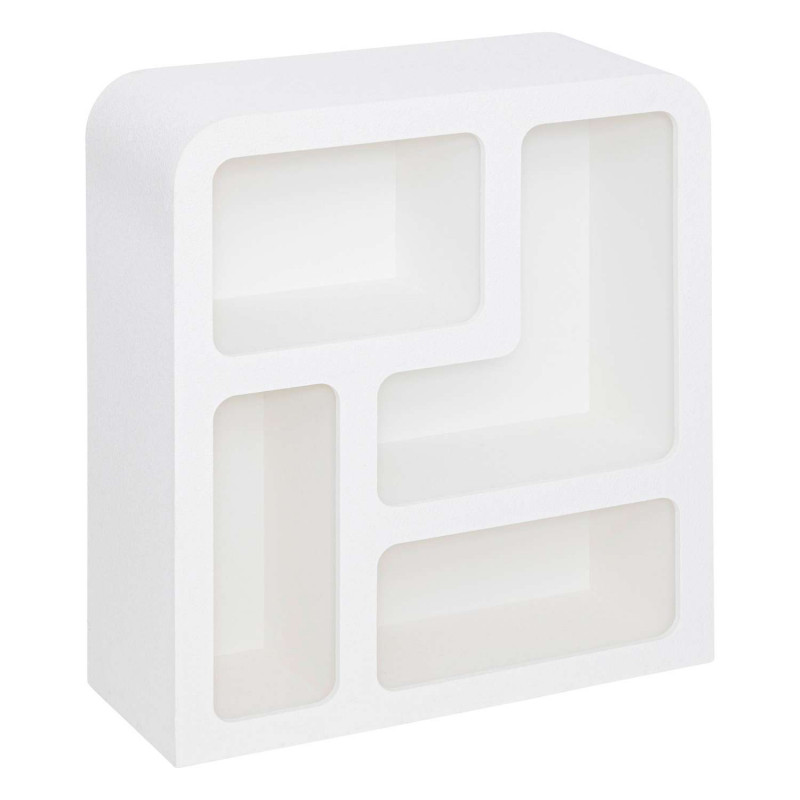 Etagère de rangement 4 niches SOLEYA - Blanc