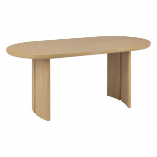 Table à manger en bois pour 6 personnes LOUSADA - Beige