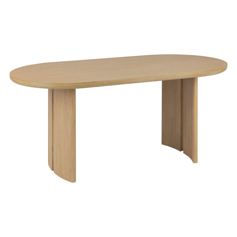 Table à manger en bois pour 6 personnes LOUSADA - Beige