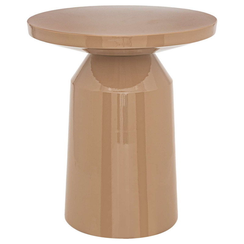 Table d'appoint ronde en métal SITA - Beige