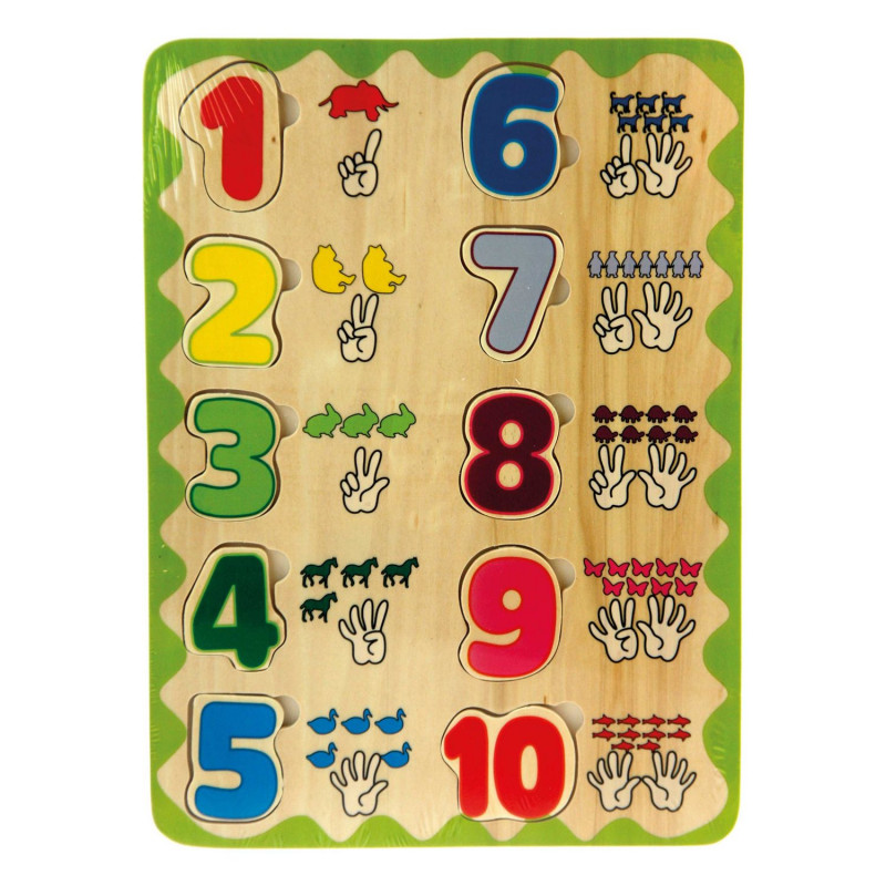 Puzzle éducatif en bois - J'apprends à compter