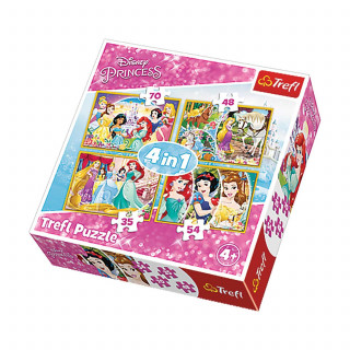 4 Puzzles Princesses - + 4 ans - 35/48/54/70 pièces