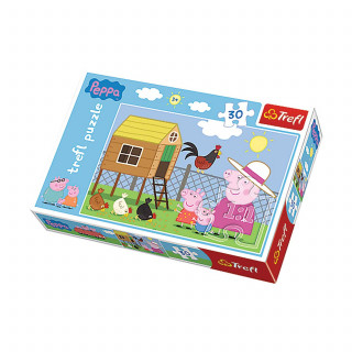 Puzzle Peppa Pig la visite- + 3 ans - 30 pièces