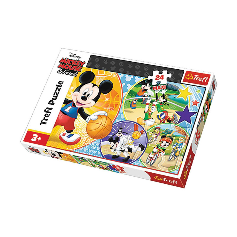 Puzzle Mickey L'heure du sport - + 3 ans - 24 pièces Maxi