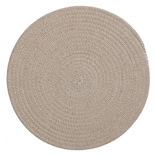 Lot de 6 sets de table rond en coton Alana - Diam. 38 cm - beige