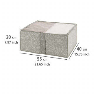 Boite de rangement rectangulaire - 55 x 40 x 20 cm - Beige