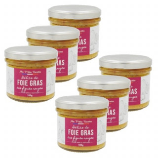 Lot 6x Délice de foie gras aux figues - Bocal 600g