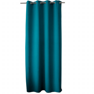 Rideau occultant Basic à 8 œillets - Longueur 240 cm x Largeur 140 cm - Bleu canard