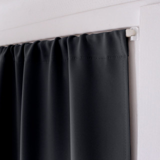 Rideau de porte occultant REGLISSE - 90 x 210 cm - Gris foncé