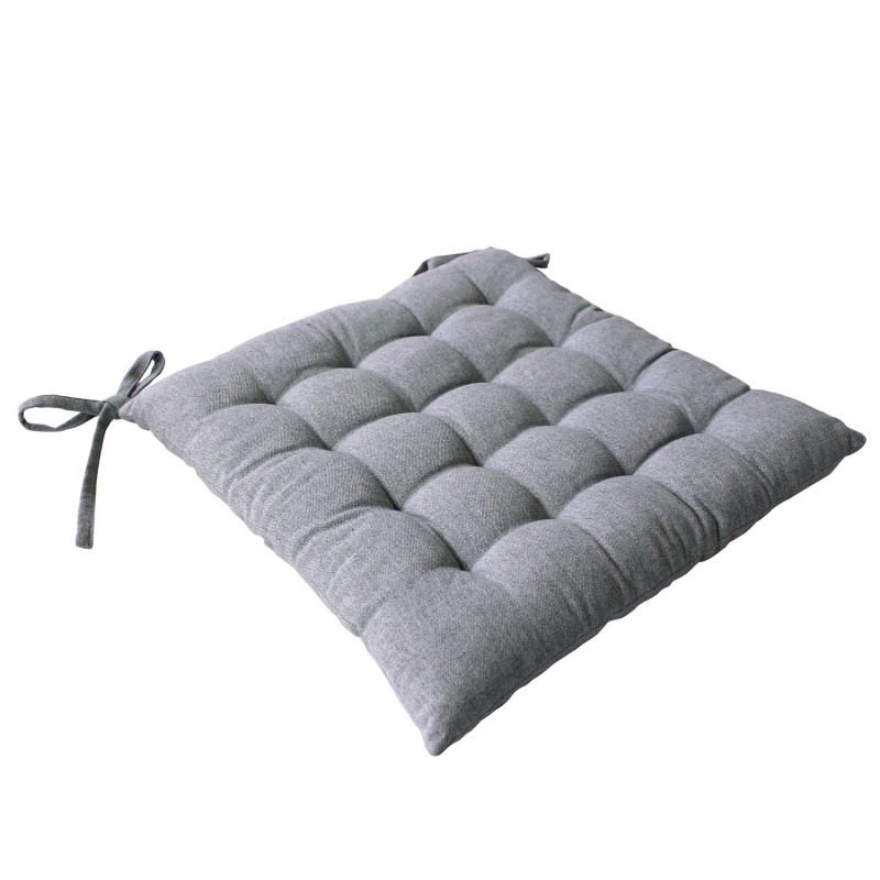 Galette de chaise DUNE - 38 x 38 cm - Gris clair