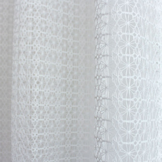 Voilage aspect maille CERAISTE - 140 x 240 cm - Blanc