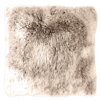 Coussin à poils doux TINN - 40 x 40 cm - Taupe