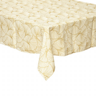 Nappe rectangulaire antitache Ginkgo - 140 x 240 cm - Jaune