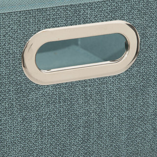 Boîte de rangement en tissu MIX 'N MODUL - L.31 x l.31 x H.15 cm - Bleu chiné