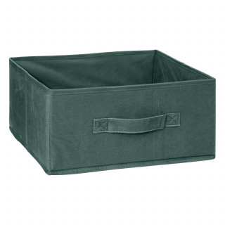 Boîte de rangement en velours MIX 'N MODUL - L.31 x l.31 x H.15 cm - Kaki