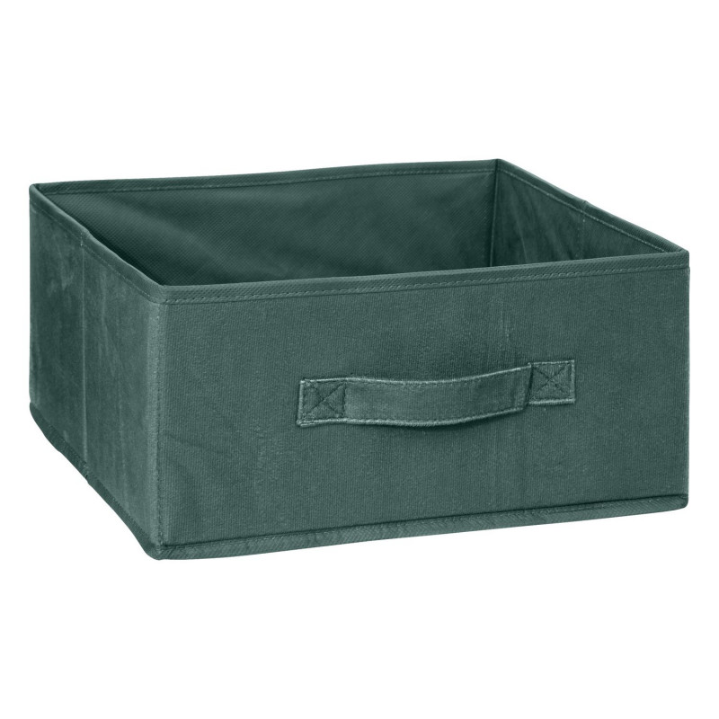 Boîte de rangement en velours MIX 'N MODUL - L.31 x l.31 x H.15 cm - Kaki