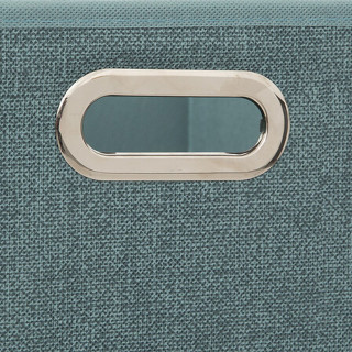 Lot de 6 boîtes de rangement en tissu MIX 'N MODUL - L.31 x l.31 x H.31 cm - Bleu chiné