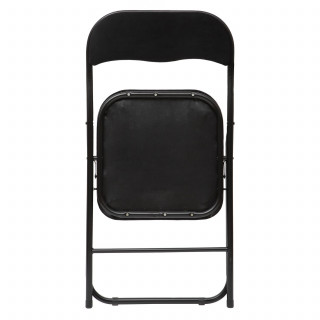 Lot de 6 chaises pliantes effet velours noir