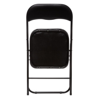 Lot de 6 chaises pliantes en PVC noir