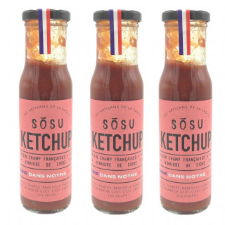 Lot 3x Sauce ketchup - Bouteille 750g