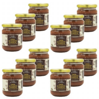 Lot 12x Crème de marrons d'Ardèche AOP - Bocal 3kg
