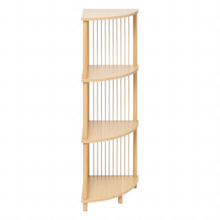 Etagère d'angle 4 niveaux en bois KORD - Beige