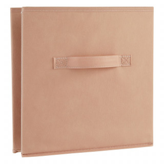 Boîte de rangement en tissu MIX N' MODUL - L. 31 x l. 31 x H. 31 cm - Nude