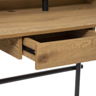 Bureau vintage 1 tiroir en bois JOSAN - Marron