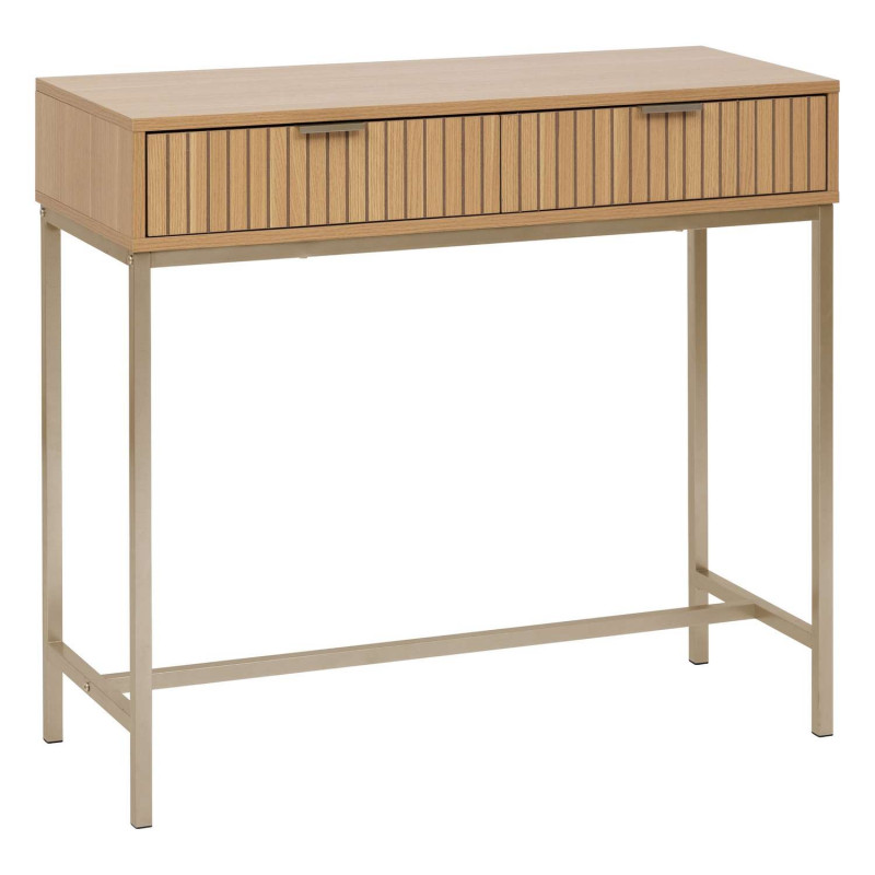 Console 2 tiroirs en bois TASSO - Marron